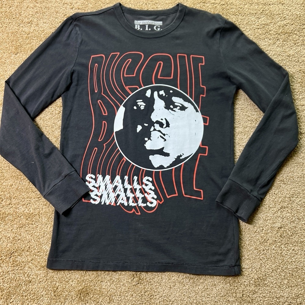 Notorious Long‎ Sleeves Graphic XS T-Shirt Smalls Biggie Brooklyn Mint